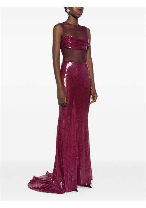 Purple sequinned mesh gown Alex perry - women ALEX PERRY | D1438PLM